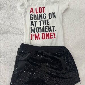 Taylor Swift Eras Theme One Year Onesie W/ Shorts